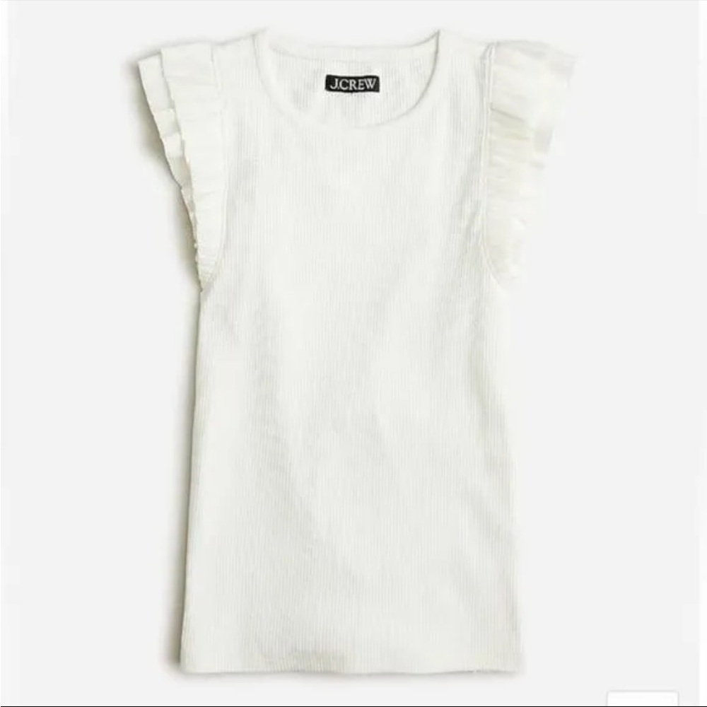 J.Crew ruffle sleeve top